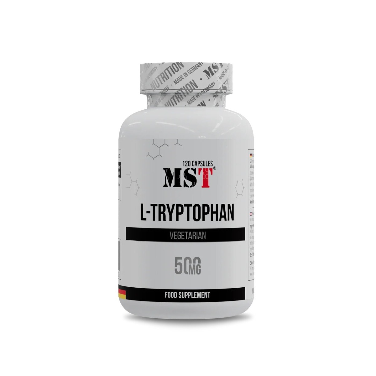 Амінокислота MST Nutrition L-Tryptophan 500 mg, 120 капсул