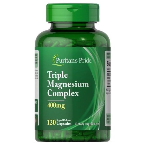 Вітаміни та мінерали Puritan's Pride Triple Magnesium Complex 400 mg, 120 капсул