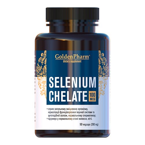 Витамины и минералы Golden Pharm Selenium Chelate, 90 вегакапсул